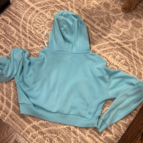 Katie J cropped baby blue sweatshirt size medium - Picture 4 of 5